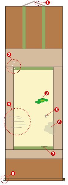 掛軸の損傷